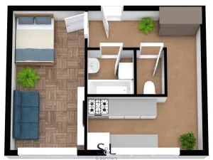 Pronájem bytu 1+1, Kladno, Vitry, 34 m2