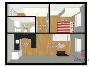 Pronájem bytu 2+kk, Praha - Stodůlky, Heranova, 44 m2