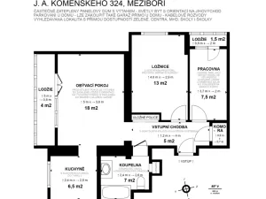 Prodej bytu 3+1, Meziboří, J. A. Komenského, 67 m2