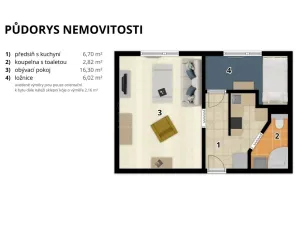 Prodej bytu 1+1, Svoboda nad Úpou, Rýchorské sídliště, 25 m2