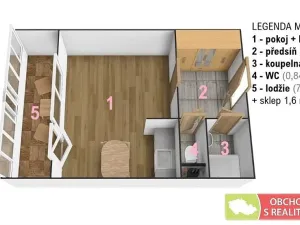 Pronájem bytu 1+kk, Praha, Bachova, 35 m2