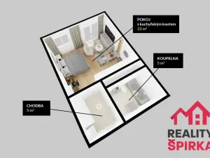 Pronájem bytu 1+kk, Svitavy - Předměstí, Říční, 34 m2