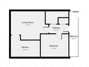 Pronájem bytu 2+kk, Praha - Holešovice, Osadní, 53 m2