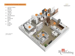 Prodej bytu 2+1, Praha - Libeň, Sokolovská, 72 m2