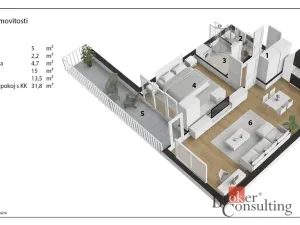 Prodej bytu 2+kk, Pardubice - Zelené Předměstí, Boženy Vikové-Kunětické, 60 m2