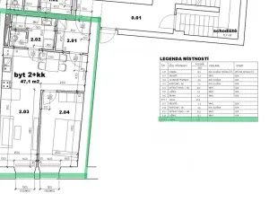 Pronájem bytu 2+kk, Velké Meziříčí, Komenského, 55 m2