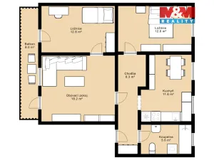 Prodej bytu 3+1, České Budějovice - České Budějovice 6, K. V. Raise, 71 m2