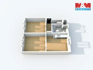 Pronájem bytu 2+1, Ústí nad Labem - Neštěmice, Železná, 48 m2