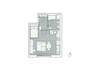 Pronájem bytu 1+kk, Praha - Karlín, Pobřežní, 31 m2