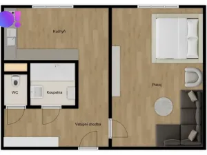 Pronájem bytu 1+1, Ostrava, Výškovická, 35 m2