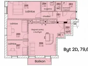 Prodej bytu 4+kk, Mladé Buky, 79 m2