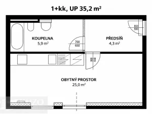 Prodej bytu 1+kk, Brno, Auerswaldova, 35 m2