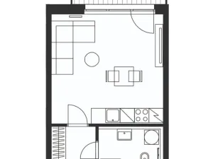 Pronájem bytu 1+kk, Praha - Libuš, Libušská, 33 m2