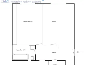 Pronájem bytu 1+1, Praha, Haštalské náměstí, 48 m2