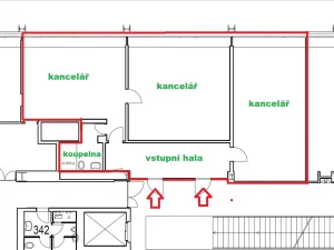 Pronájem kanceláře, Praha - Libeň, Sokolovská, 114 m2
