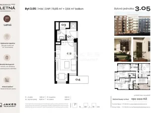 Prodej bytu 1+kk, Praha - Holešovice, Kostelní, 23 m2