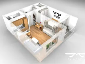 Pronájem bytu 2+kk, Praha - Prosek, Kytlická, 53 m2