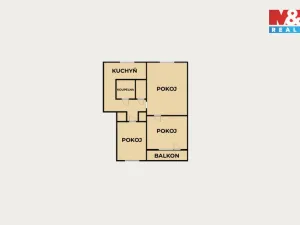 Prodej bytu 3+1, Ostrava - Dubina, Františka Formana, 68 m2