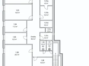 Pronájem kanceláře, Jirny, Družstevní, 619 m2