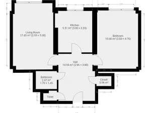 Pronájem bytu 2+1, Praha - Vršovice, Lvovská, 59 m2