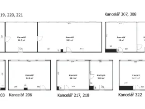 Pronájem kanceláře, Modřice, Nádražní, 44 m2