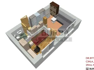 Pronájem bytu 2+kk, Neratovice, 28 m2