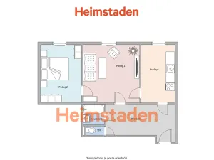 Pronájem bytu 2+1, Ostrava - Poruba, Matěje Kopeckého, 57 m2