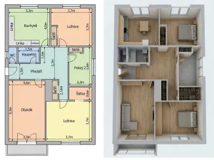 Prodej bytu 4+1, Kroměříž, Talichova, 96 m2