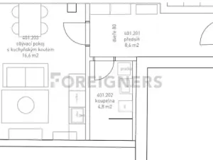 Pronájem bytu 2+kk, Brno, Kobližná, 40 m2