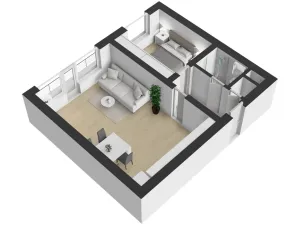 Pronájem bytu 2+kk, Praha - Záběhlice, Jabloňová, 33 m2