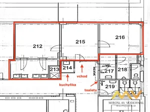 Pronájem kanceláře, Hradec Králové, Škroupova, 62 m2