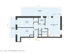 Prodej bytu 3+kk, Hradec Králové, K Meteoru, 77 m2