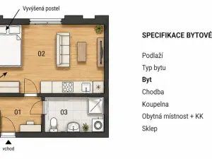 Pronájem bytu 1+kk, Ostrava - Moravská Ostrava, 28. října, 30 m2