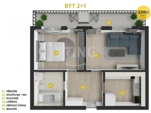 Prodej bytu 2+1, Hrabyně, 64 m2