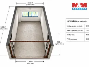Prodej garážového stání, Zlín, Strážná, 15 m2