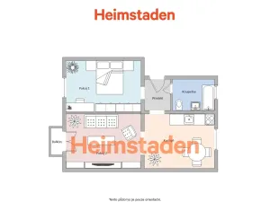Pronájem bytu 2+1, Ostrava - Poruba, Porubská, 48 m2