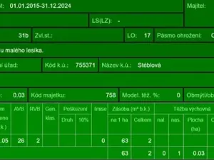 Prodej podílu lesa, Stéblová, 890 m2