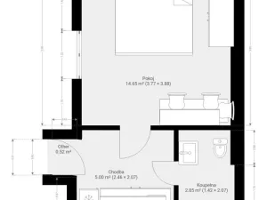 Pronájem bytu 1+1, Brno, Bubeníčkova, 25 m2