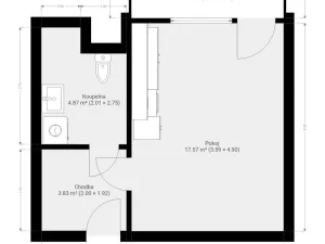 Pronájem bytu 1+kk, Brno, Křenová, 29 m2