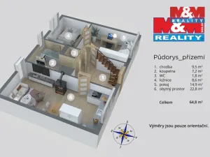 Prodej rodinného domu, Hostomice, Palackého, 81 m2