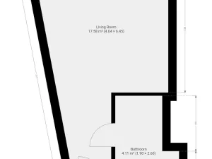 Pronájem bytu 1+kk, Praha - Smíchov, Plzeňská, 21 m2