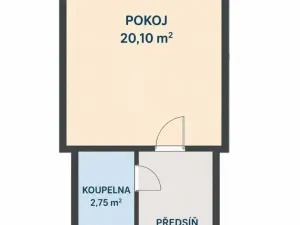 Pronájem bytu 1+kk, Praha - Braník, Jeremenkova, 28 m2