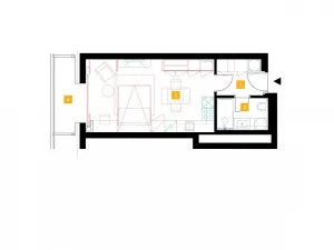 Pronájem bytu 1+kk, Praha - Stodůlky, Mukařovského, 34 m2