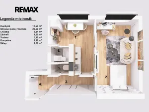 Pronájem bytu 1+1, Jindřichův Hradec, sídliště Vajgar, 42 m2