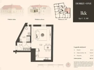 Prodej bytu 1+kk, Praha - Nusle, V Horkách, 35 m2