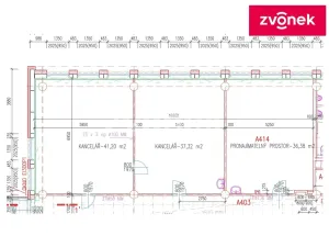 Pronájem kanceláře, Zlín, třída Tomáše Bati, 36 m2