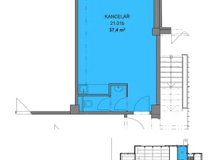 Pronájem kanceláře, Praha - Košíře, Pod školou, 37 m2
