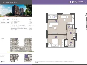 Pronájem bytu 2+kk, Praha - Prosek, Litoměřická, 55 m2