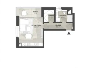 Prodej bytu 1+kk, Liberec, Polní, 43 m2