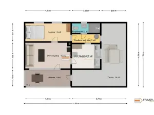 Prodej chaty, Zadní Třebaň, Chatařská VI, 68 m2